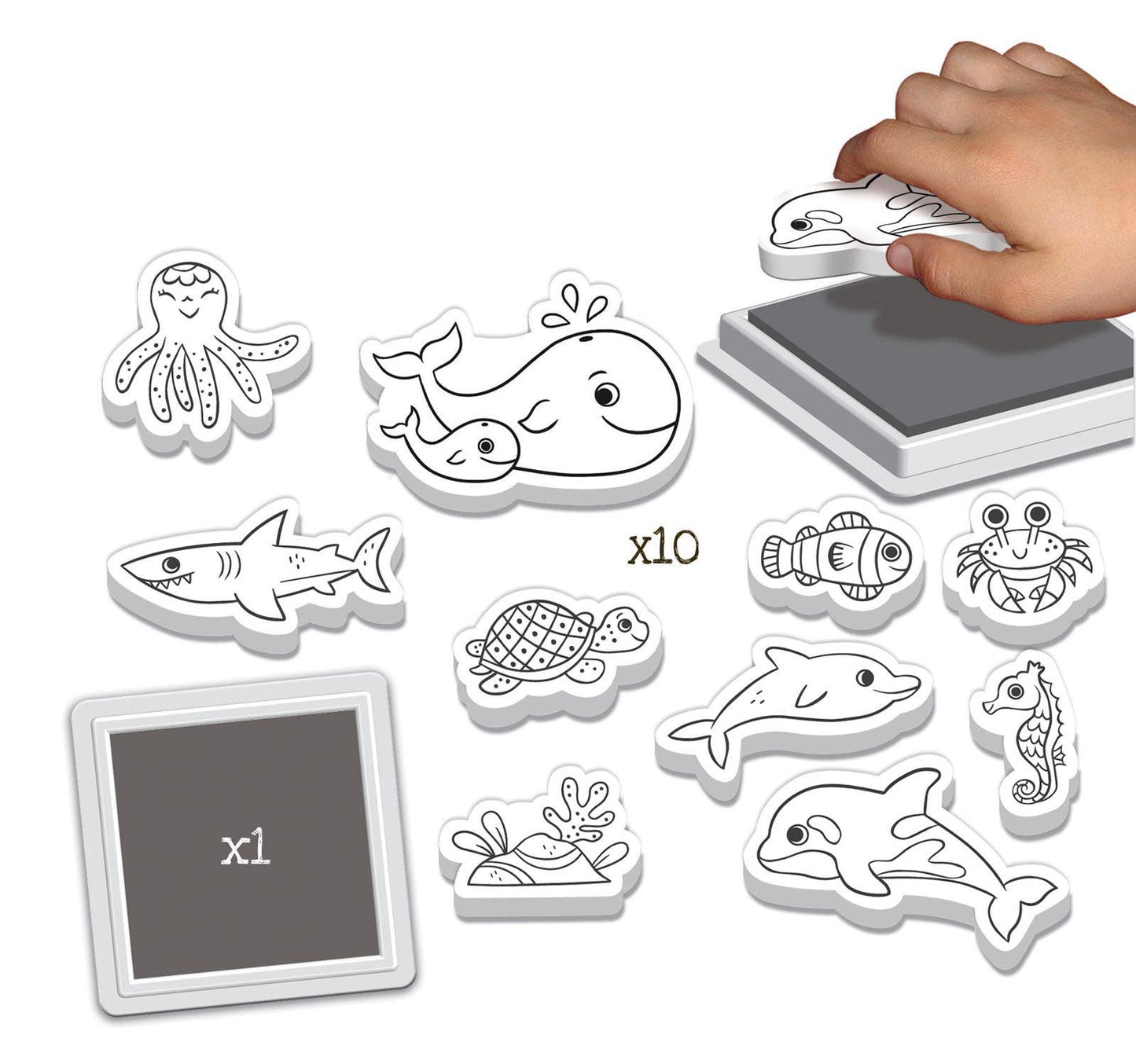 Personagens para carimbar: My Little Ocean